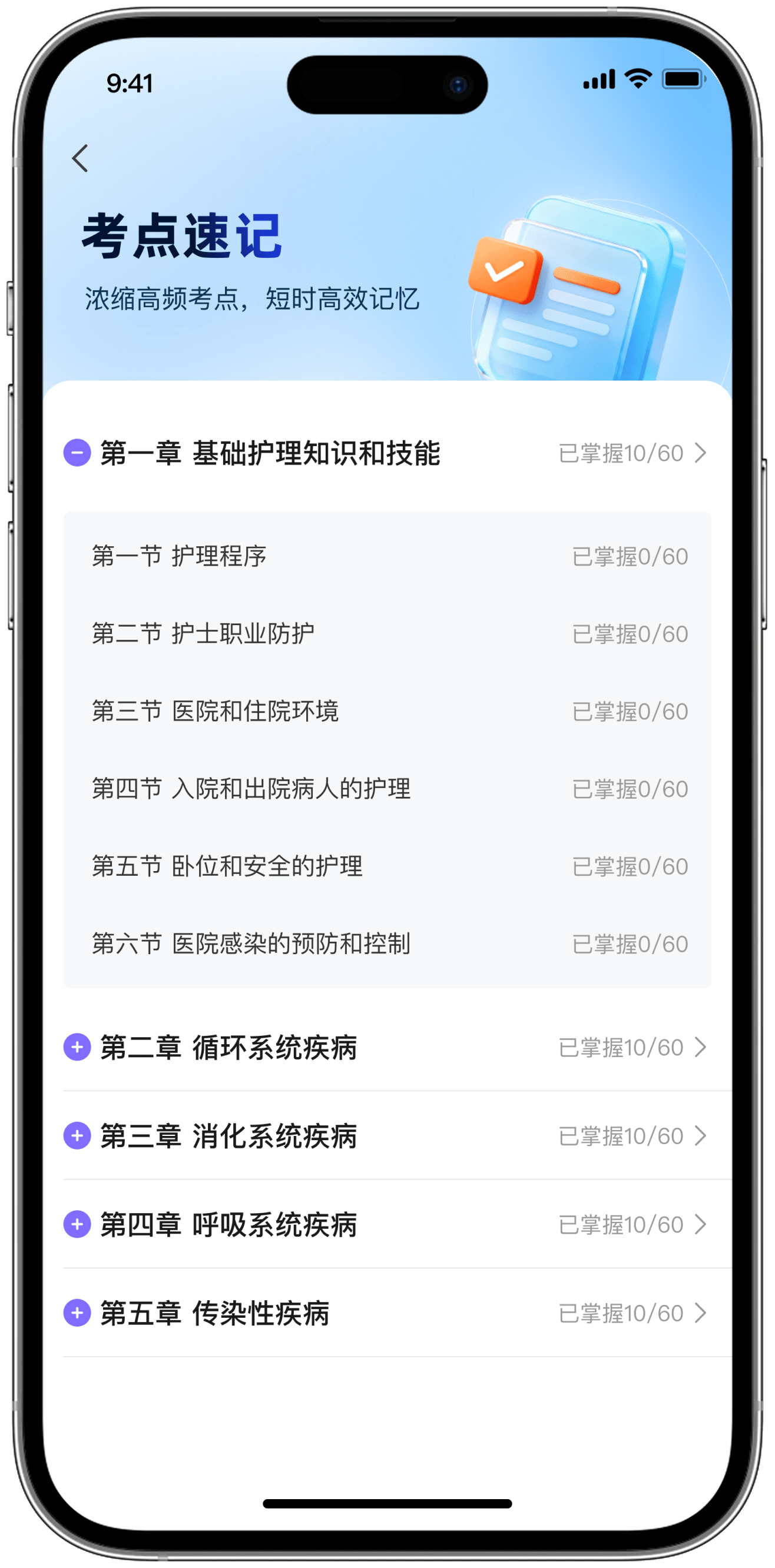 考点速记 — 目录卡片